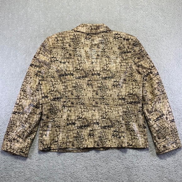 Vintage Norton Mcnaughton Womens Blazer Size 14 Snake Skin Print Jacket Coat - Picture 7 of 16